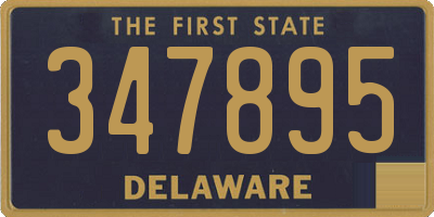 DE license plate 347895
