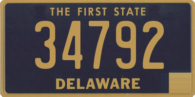 DE license plate 34792