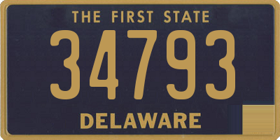 DE license plate 34793