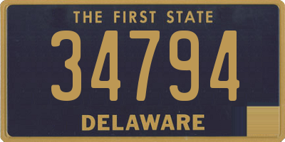 DE license plate 34794