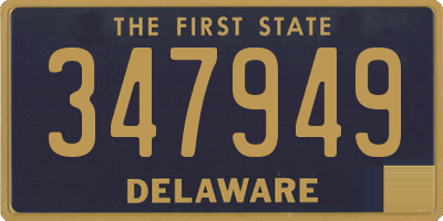 DE license plate 347949