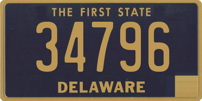 DE license plate 34796