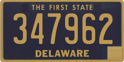 DE license plate 347962
