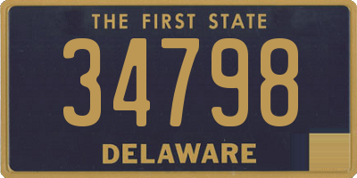 DE license plate 34798