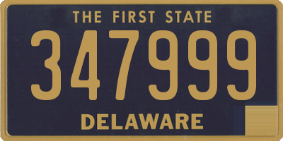 DE license plate 347999