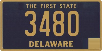 DE license plate 3480
