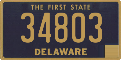 DE license plate 34803