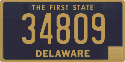 DE license plate 34809