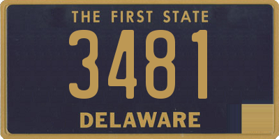 DE license plate 3481