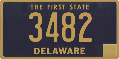 DE license plate 3482