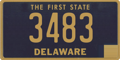 DE license plate 3483