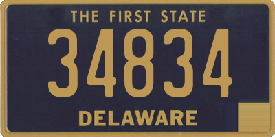 DE license plate 34834