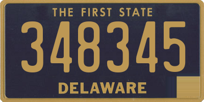 DE license plate 348345