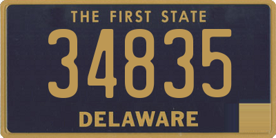 DE license plate 34835