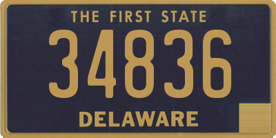 DE license plate 34836