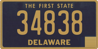 DE license plate 34838