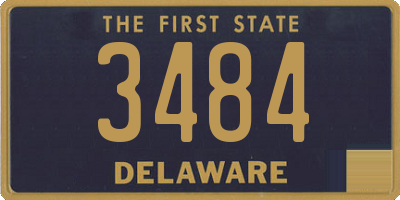 DE license plate 3484