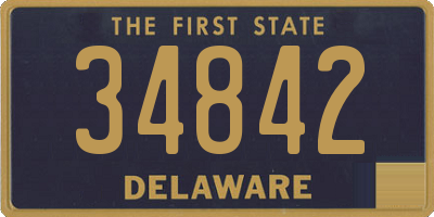 DE license plate 34842