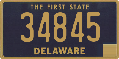 DE license plate 34845