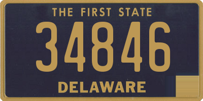 DE license plate 34846