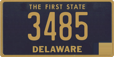 DE license plate 3485