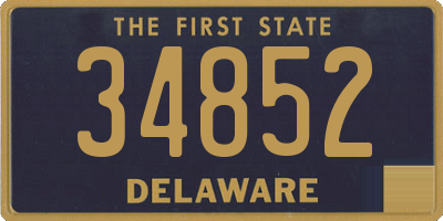 DE license plate 34852