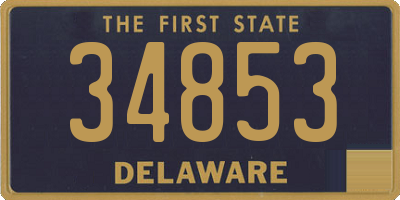 DE license plate 34853