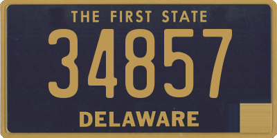 DE license plate 34857