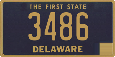 DE license plate 3486