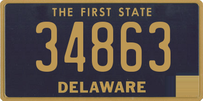 DE license plate 34863