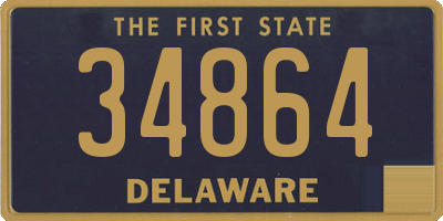 DE license plate 34864