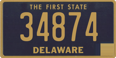 DE license plate 34874