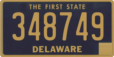 DE license plate 348749