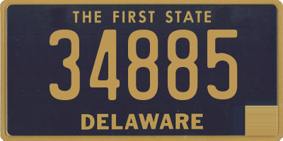 DE license plate 34885