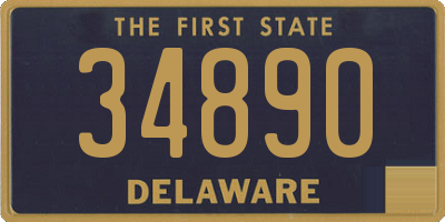 DE license plate 34890