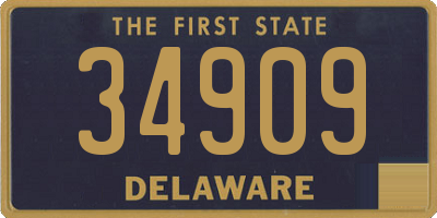 DE license plate 34909