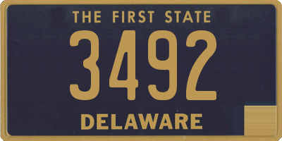 DE license plate 3492