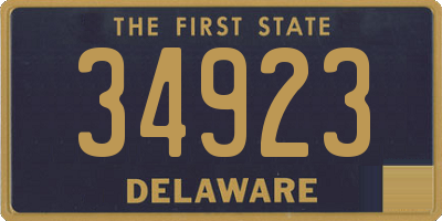 DE license plate 34923