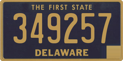 DE license plate 349257