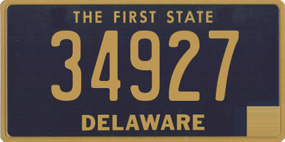 DE license plate 34927