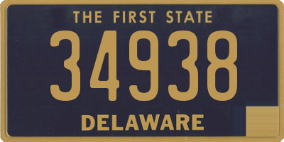 DE license plate 34938