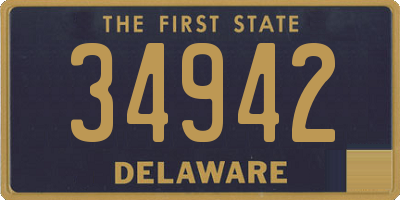 DE license plate 34942