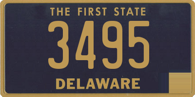 DE license plate 3495