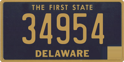 DE license plate 34954