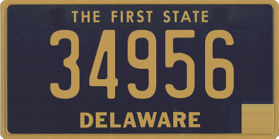 DE license plate 34956