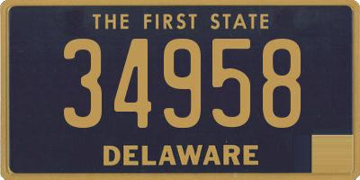 DE license plate 34958