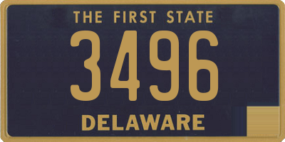 DE license plate 3496