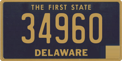 DE license plate 34960