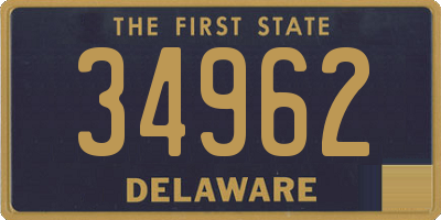 DE license plate 34962