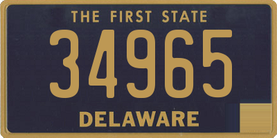 DE license plate 34965